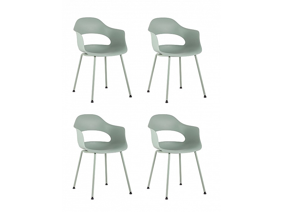 Стул Lady пластик серо-зеленый 4 шт.