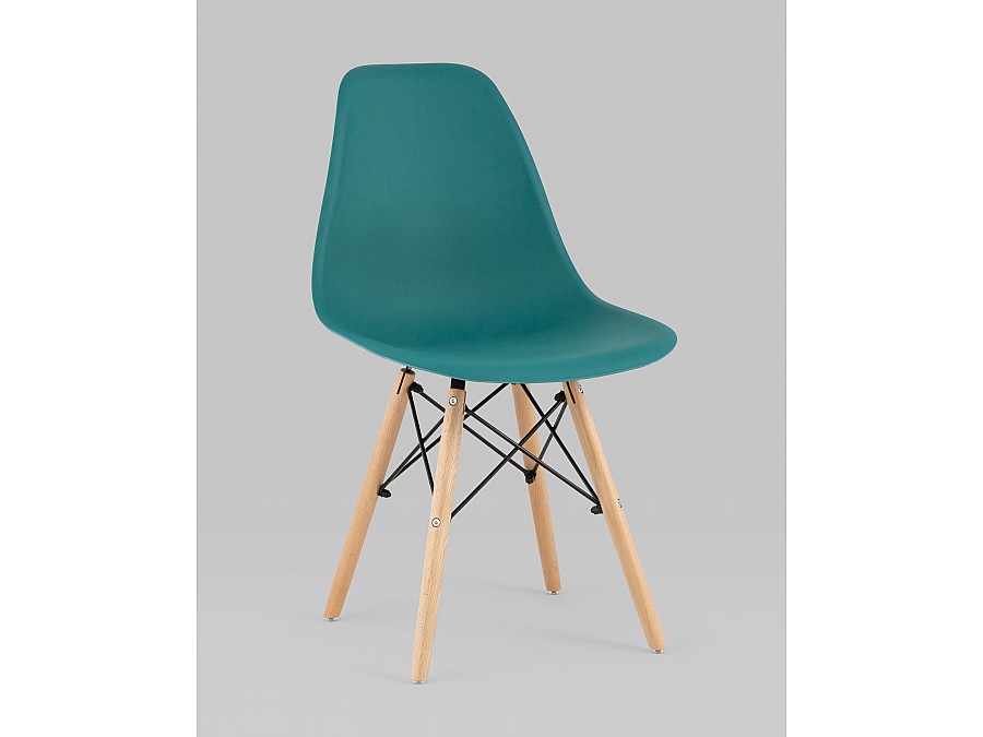 Стул Eames Style DSW темно-бирюзовый x4 (разборный каркас)