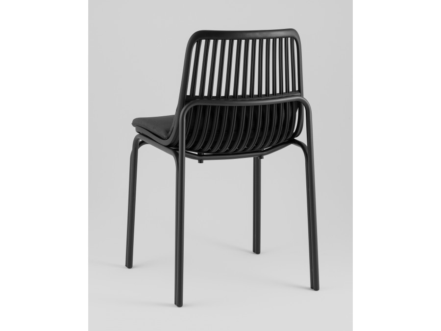 Стул Louran с подушкой чёрный 2 шт.