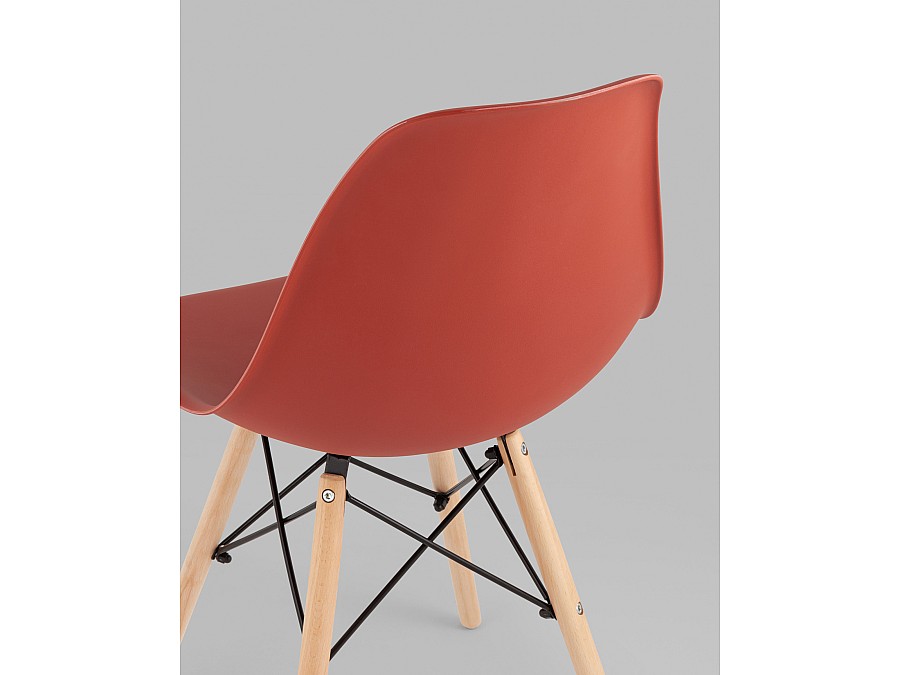 Стул Eames Style DSW терракотовый x4 (разборный каркас)
