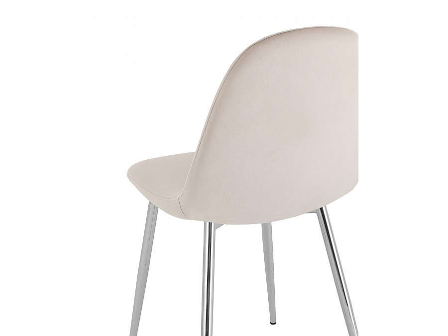 Стул Валенсия SN велюр бежевый хромированные ножки 4 шт