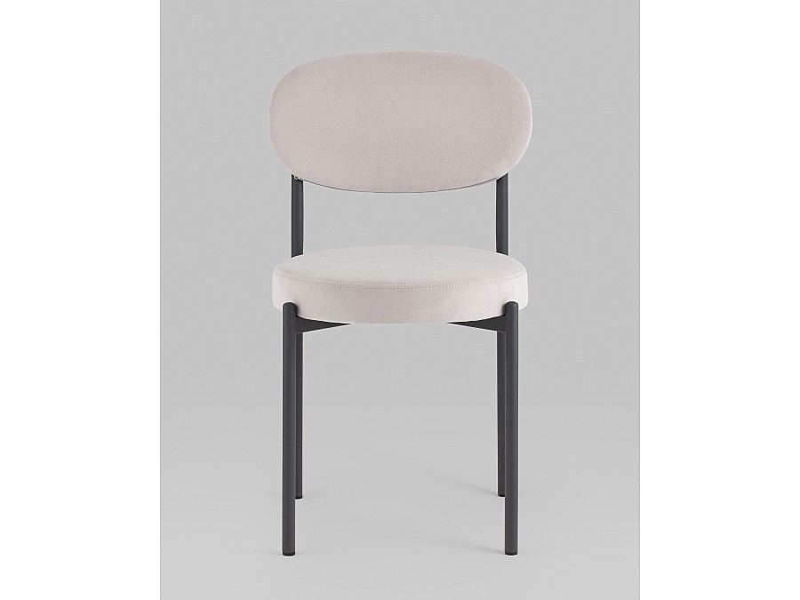 Стул Бриф SN велюр светло-серый каркас антрацитовый муар, 4шт./уп.