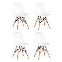 Стул Eames Style DSW белый x4 (разборный каркас)