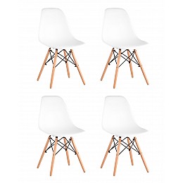 Стул Eames Style DSW белый x4 (разборный каркас)