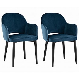 Стул Венера NEW, велюр сине-зеленый NP (набор 2шт)