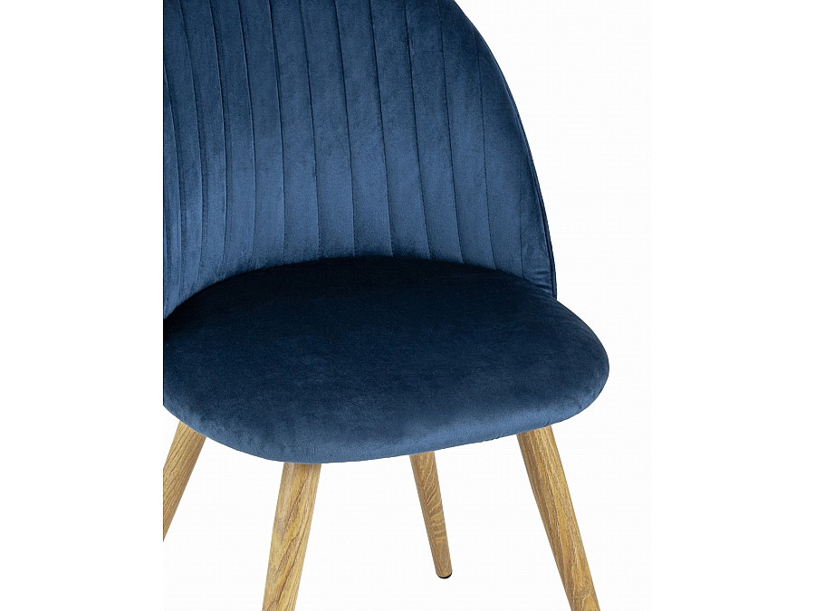 Стул Лион Страйпс велюр голубой 4 шт