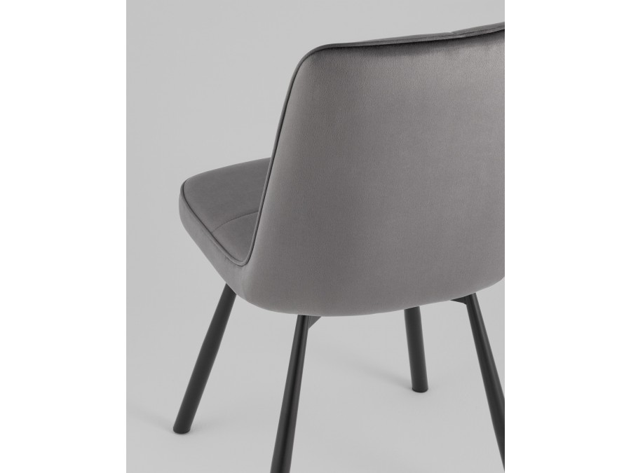 Стул Boun вращающийся велюр темно-серый 2 шт.