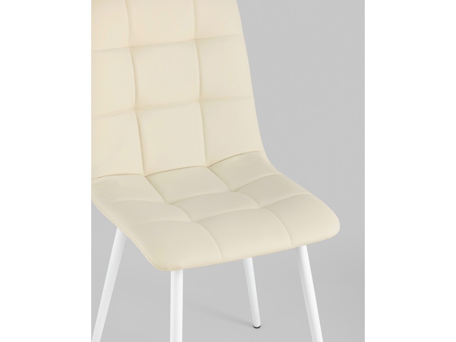 Стул Oliver экокожа белый белые ножки 2 шт