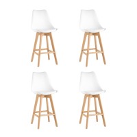 Стул барный FRANKFURT белый 4 шт