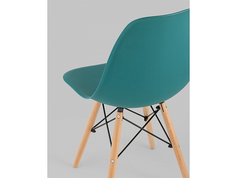 Стул Eames Style DSW темно-бирюзовый x4 (разборный каркас)