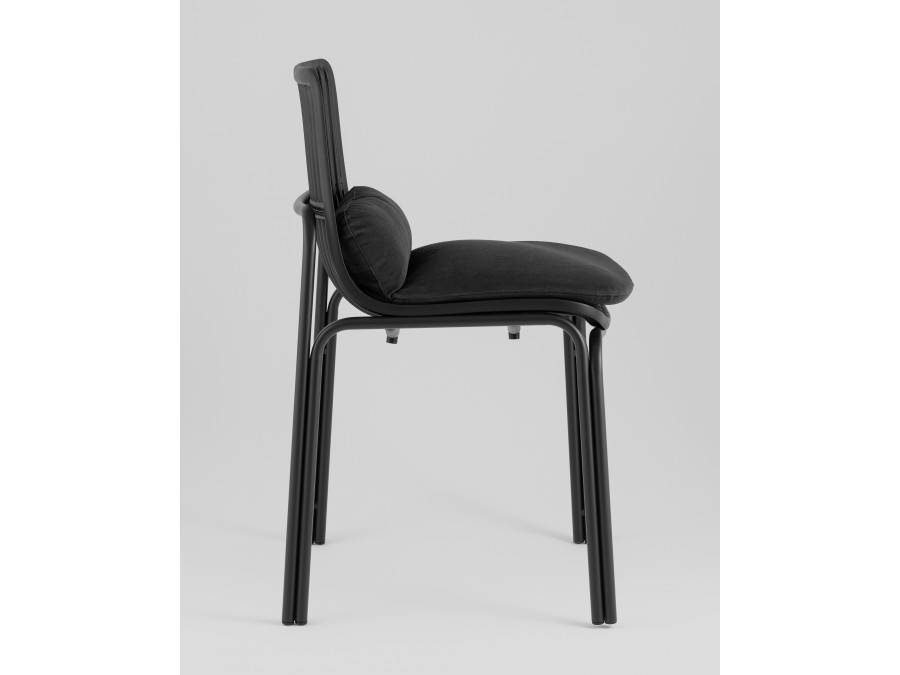 Стул Louran с подушкой чёрный 2 шт.