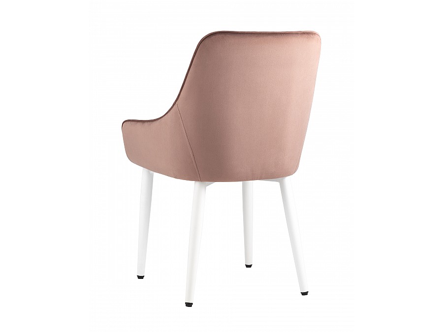 Стул Диана велюр пыльно-розовый ножки белые 4 шт