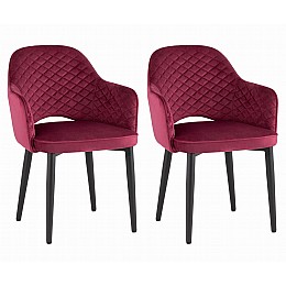 Стул Венера диамант NEW, велюр бордовый NP (набор 2 шт)