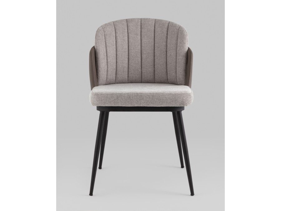 Стул Пенелопа рогожка серый с серой экокожей 2 шт.