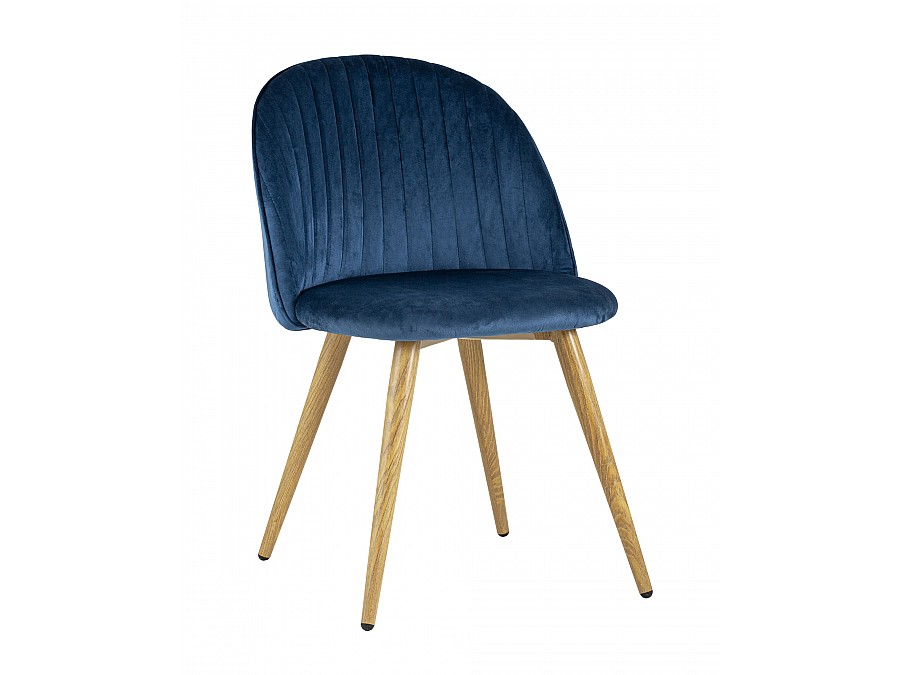 Стул Лион Страйпс велюр голубой 4 шт