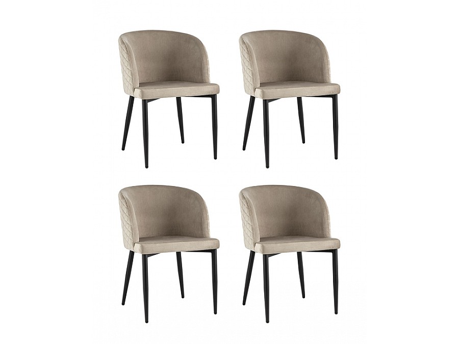 Стул Оскар велюр шампань 4 шт