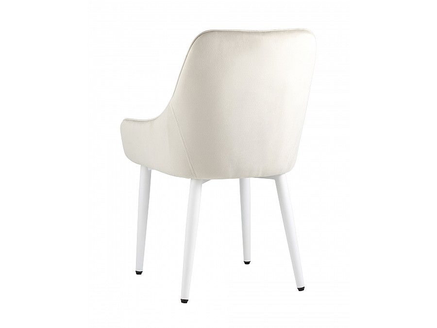 Стул Диана велюр кремовый ножки белые 4 шт