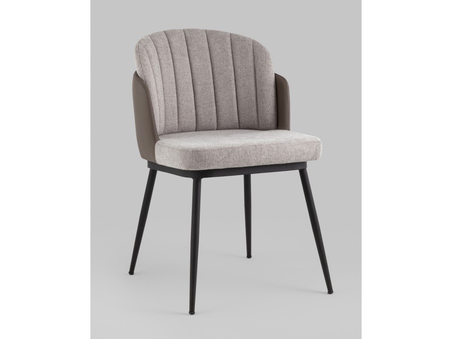 Стул Пенелопа рогожка серый с серой экокожей 2 шт.