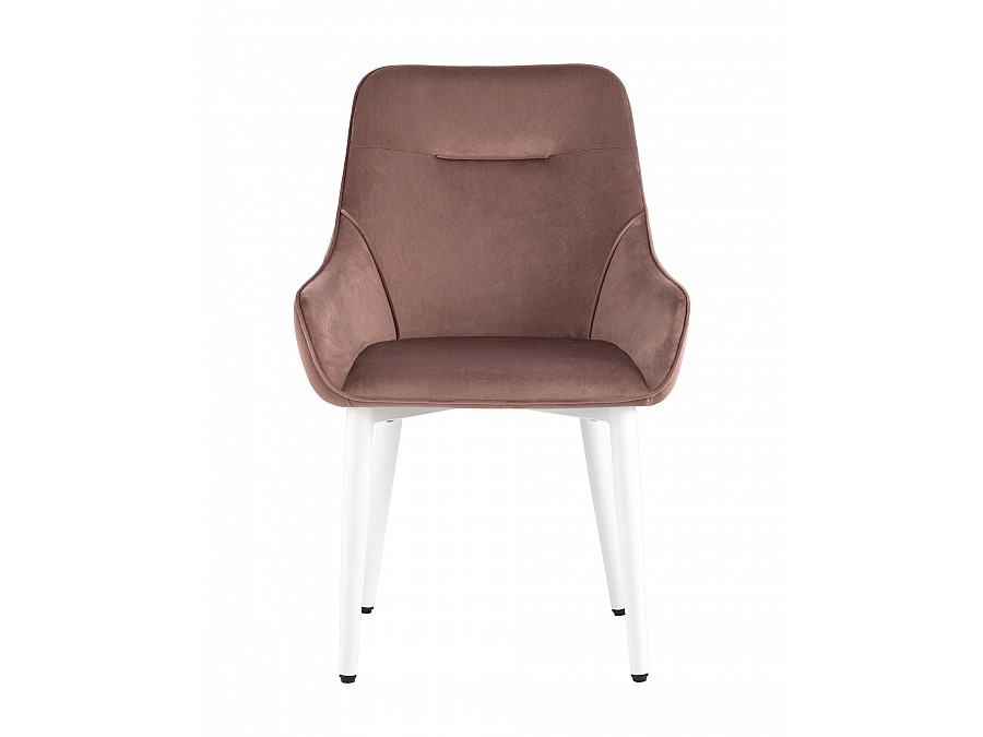Стул Диана велюр пыльно-розовый ножки белые 4 шт