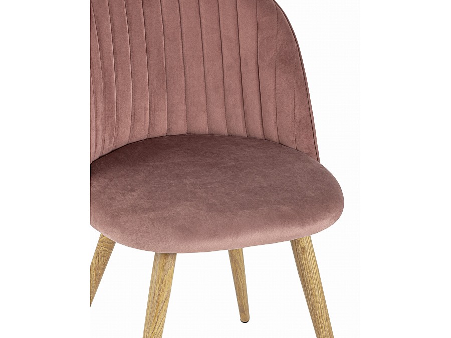 Стул Лион Страйпс велюр розовый 4 шт