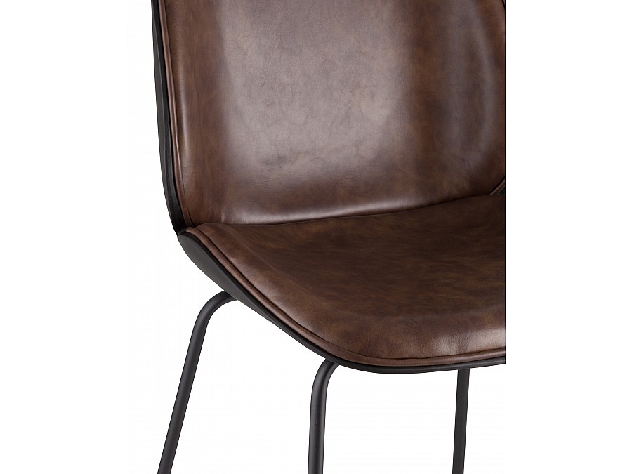 Стул барный Beetle PU со спинкой коричневый 2 шт