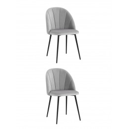 Стул Логан NEW велюр светло-серый 2 шт