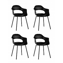 Стул Lady пластик черный 4 шт.