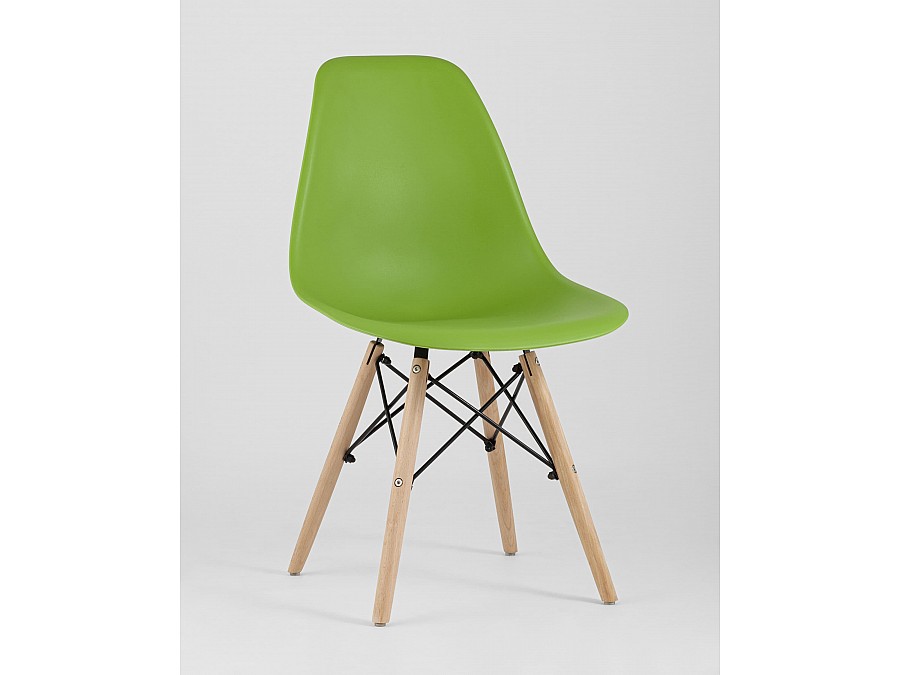 Стул Eames Style DSW зеленый x4 (разборный каркас)
