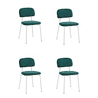Стул Chao темно-зеленый белые ножки 4 шт.