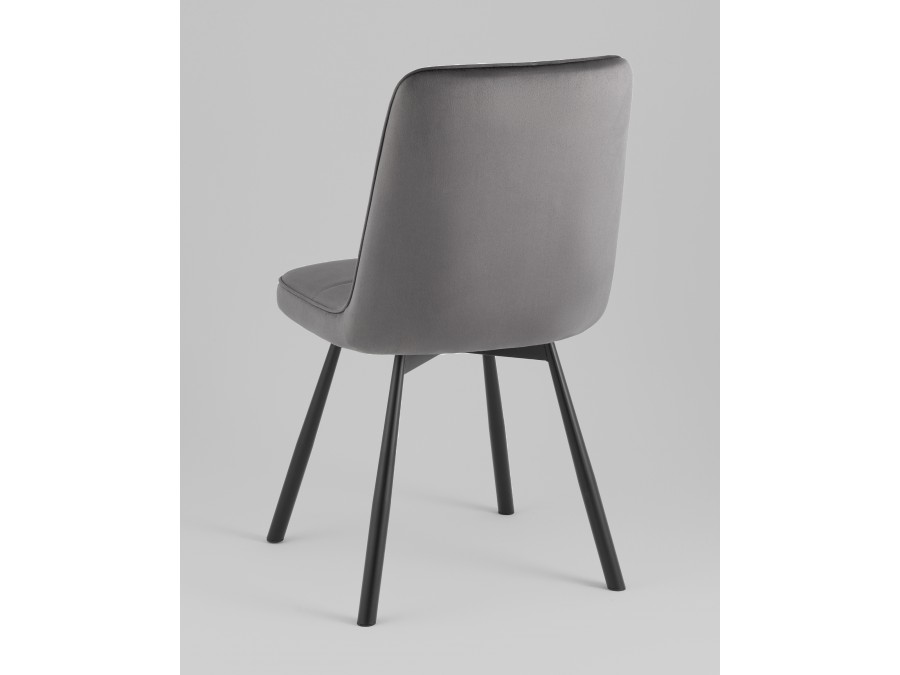 Стул Boun вращающийся велюр темно-серый 2 шт.