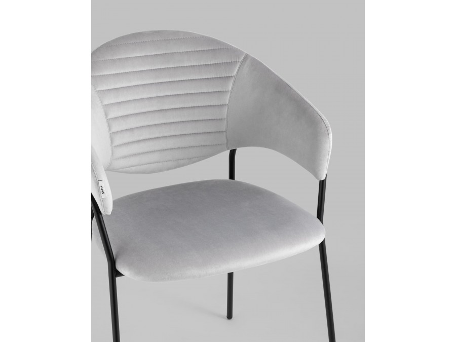 Стул Алексис велюр серый 2 шт