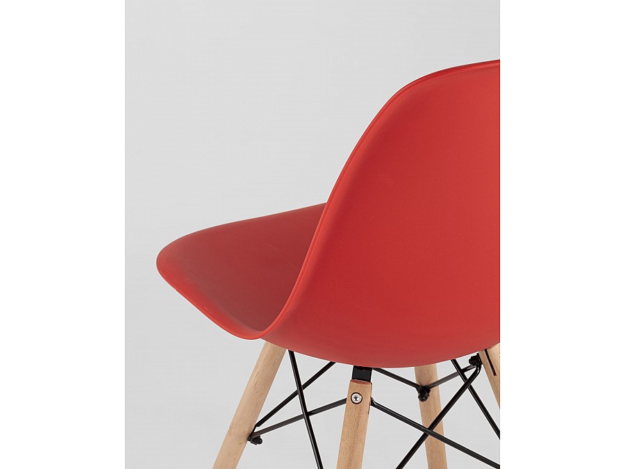 Стул Eames Style DSW красный x4 (разборный каркас)