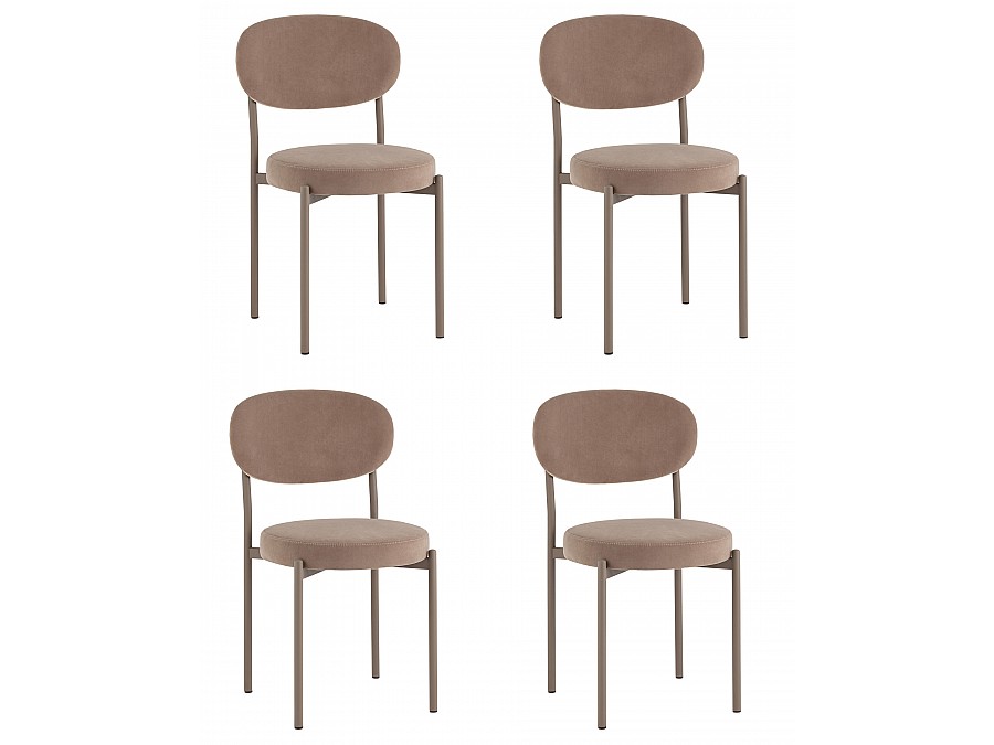 Стул Бриф SN велюр капучино каркас капучино муар, 4шт./уп.