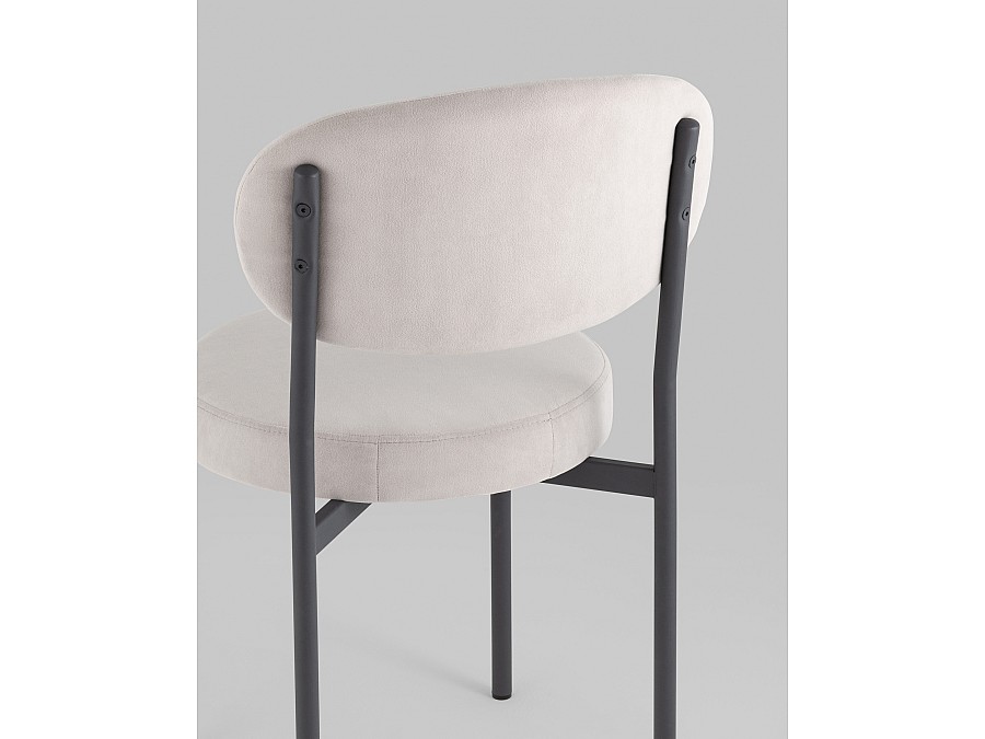 Стул Бриф SN велюр светло-серый каркас антрацитовый муар, 4шт./уп.