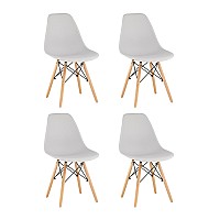 Стул Eames Style DSW светло-серый x4 (разборный каркас)