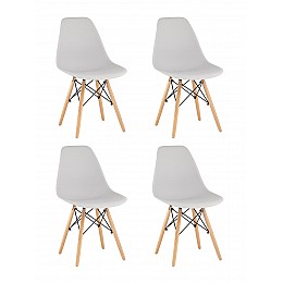 Стул Eames Style DSW светло-серый x4 (разборный каркас)