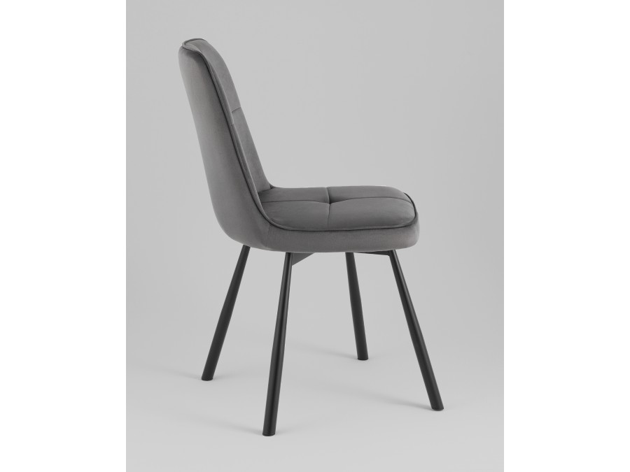 Стул Boun вращающийся велюр темно-серый 2 шт.