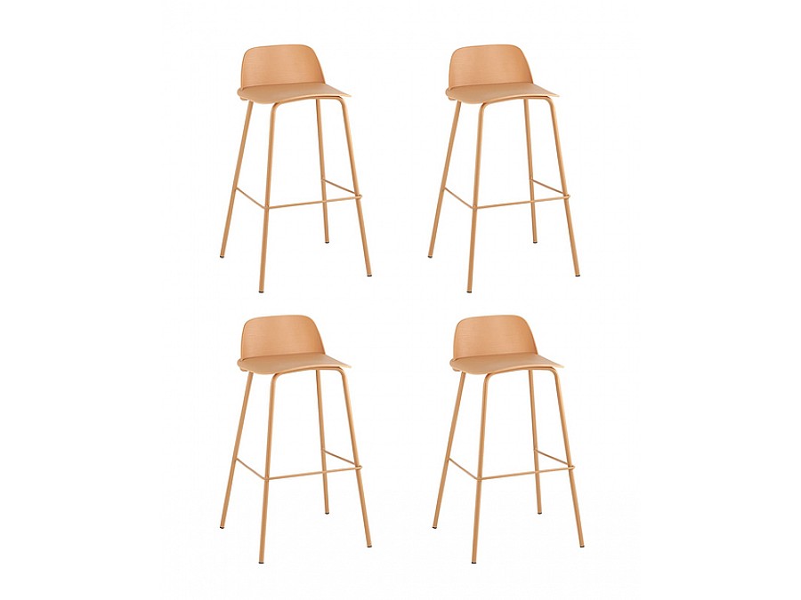 Стул барный Mist желтый 4 шт