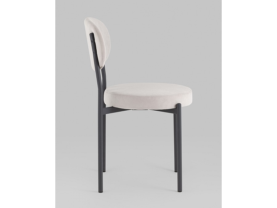 Стул Бриф SN велюр светло-серый каркас антрацитовый муар, 4шт./уп.