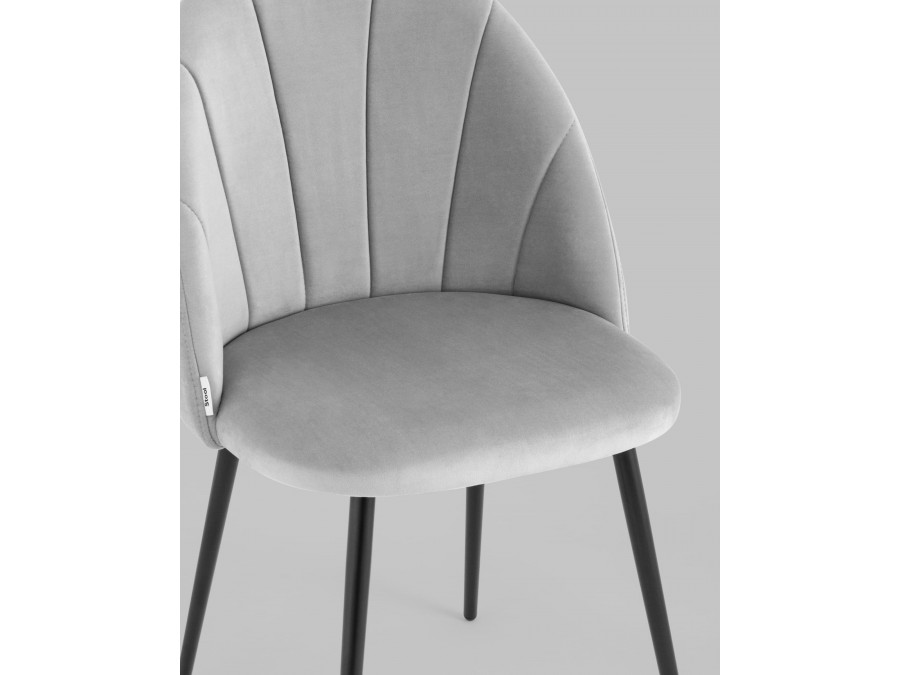 Стул Логан NEW велюр светло-серый 2 шт