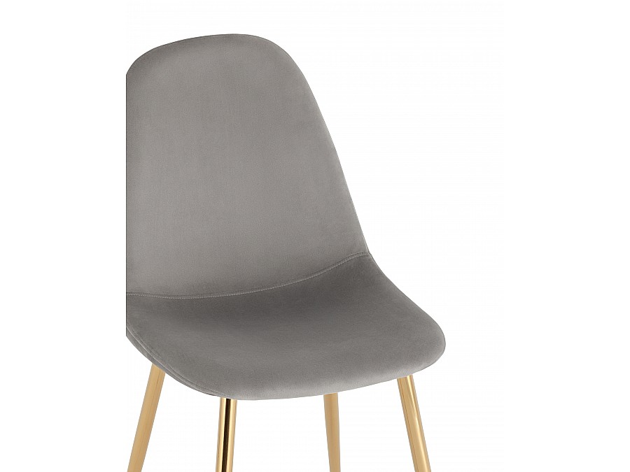 Стул Валенсия SN велюр серый золотые ножки 4 шт