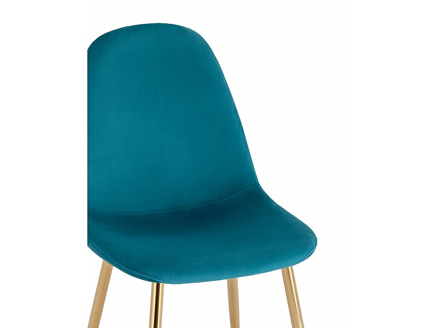 Стул Валенсия SN велюр аквамарин золотые ножки 4 шт