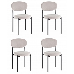 Стул Бриф SN велюр светло-серый каркас антрацитовый муар, 4шт./уп.