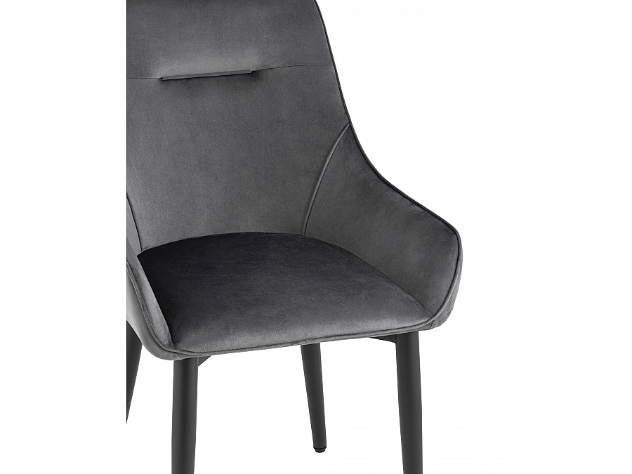 Стул Диана велюр серый 4 шт