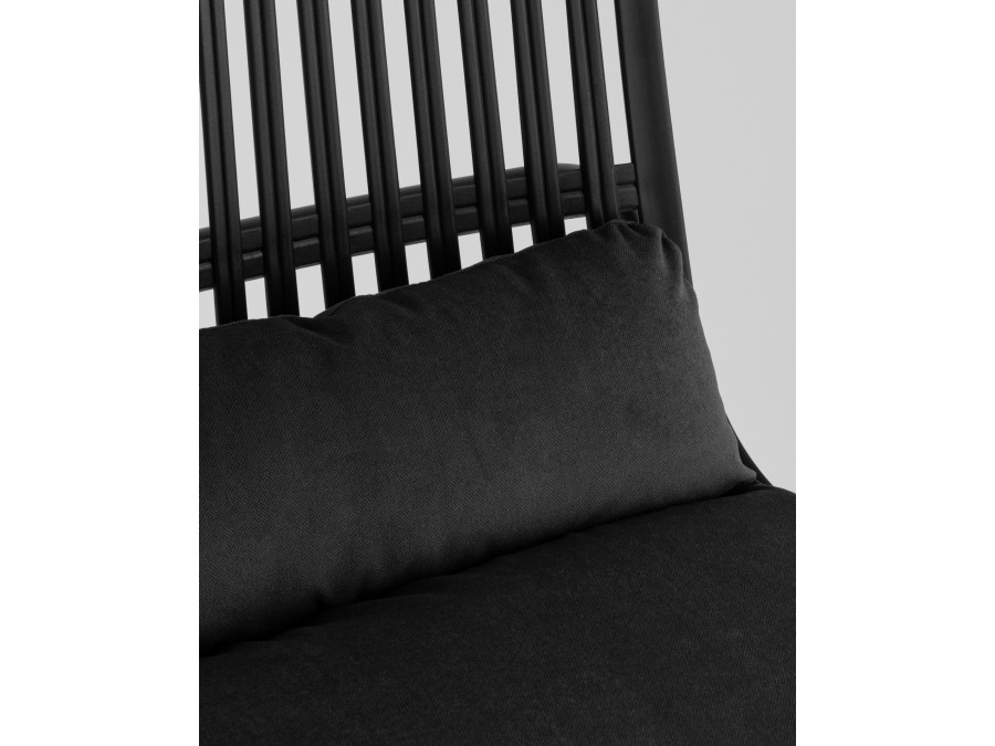 Стул Louran с подушкой чёрный 2 шт.