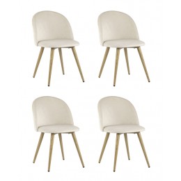 Стул Лион велюр кремовый 4 шт