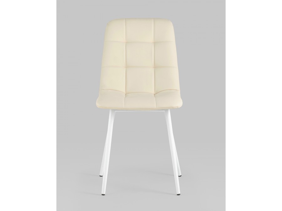 Стул Oliver экокожа белый белые ножки 2 шт