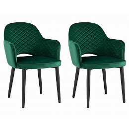 Стул Венера диамант NEW, велюр изумрудный NP (набор 2шт)