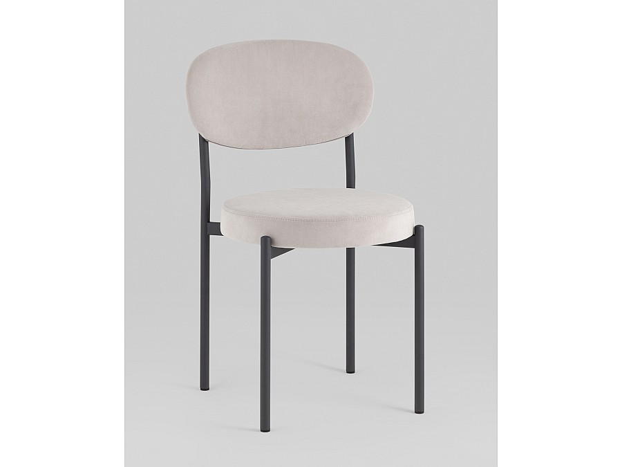 Стул Бриф SN велюр светло-серый каркас антрацитовый муар, 4шт./уп.