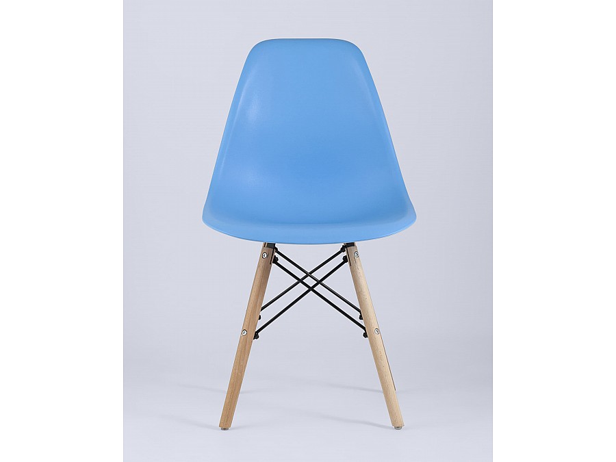 Стул Eames Style DSW голубой x4 (разборный каркас)